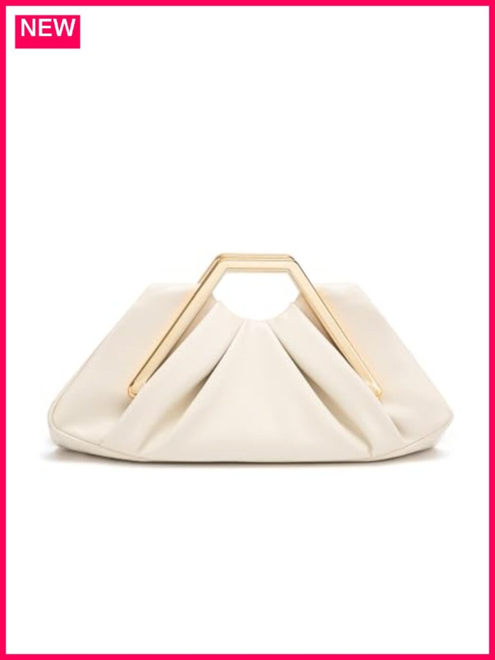 Ruched Clutch Purse Soft Dumpling Evening Bag Vegan PU Leather